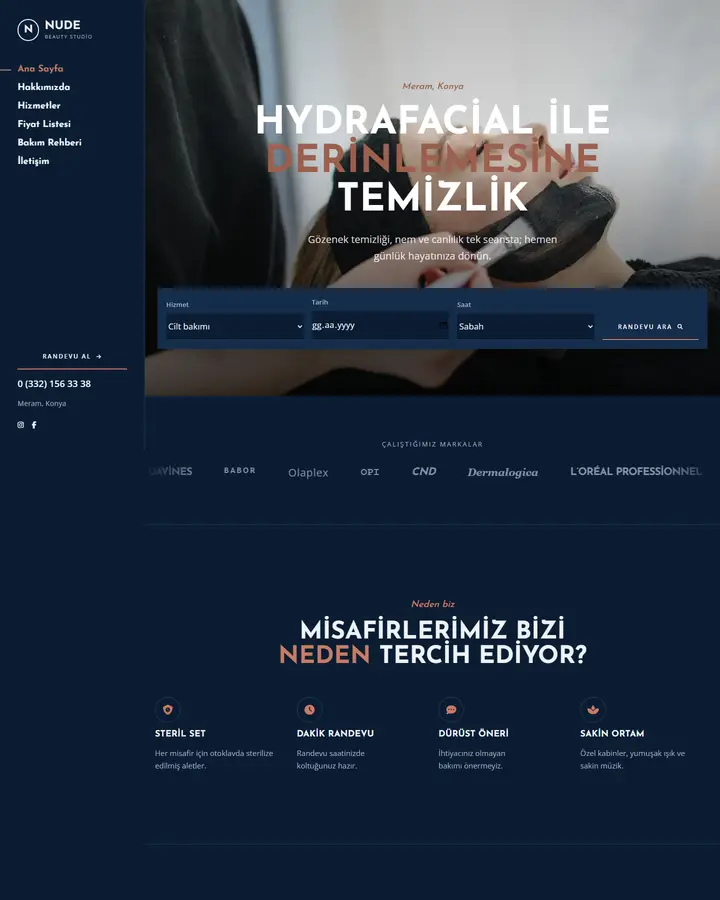 Tema 09 – Lüks & Zarif tasarım önizlemesi
